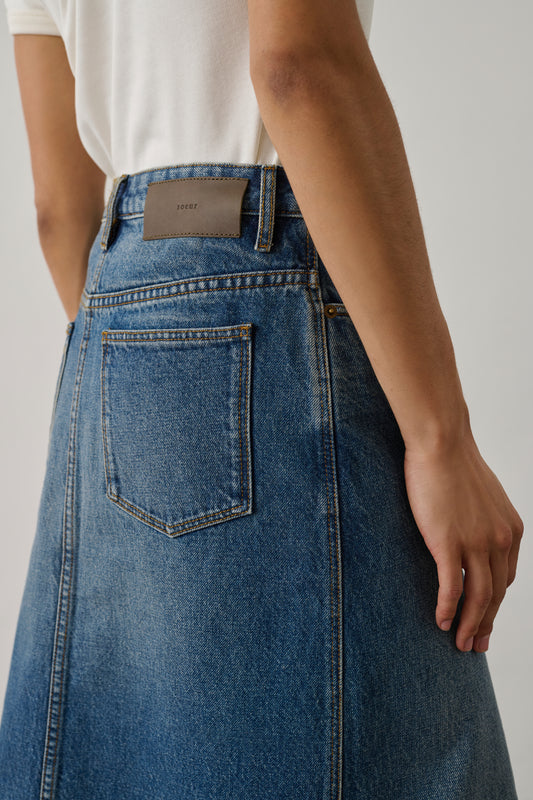 Jupe Halo - Bleu - Coton - Femme