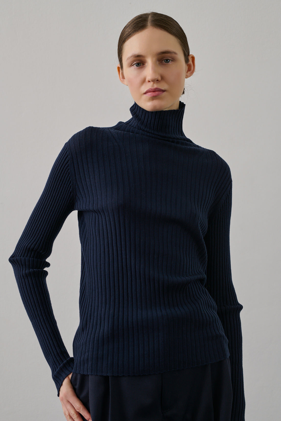 Polo Filao - Navy - Laine - Femme