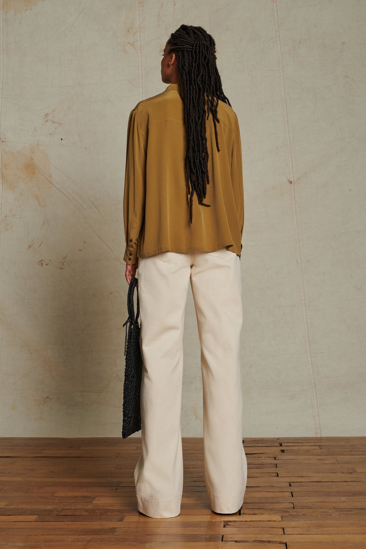 Pantalon Alissio - Craie - Coton - Femme vue 2