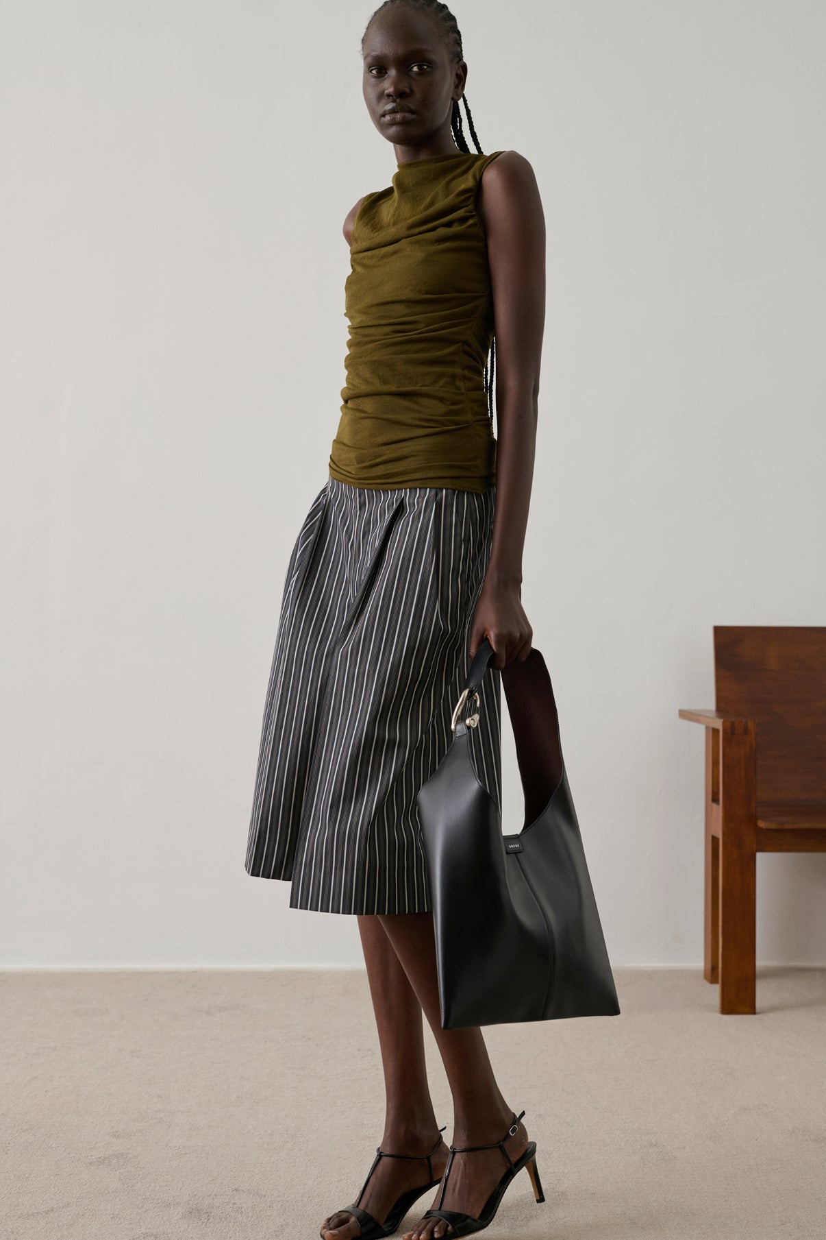 Sandales Cecilie - Noir - Cuir - Femme vue 3