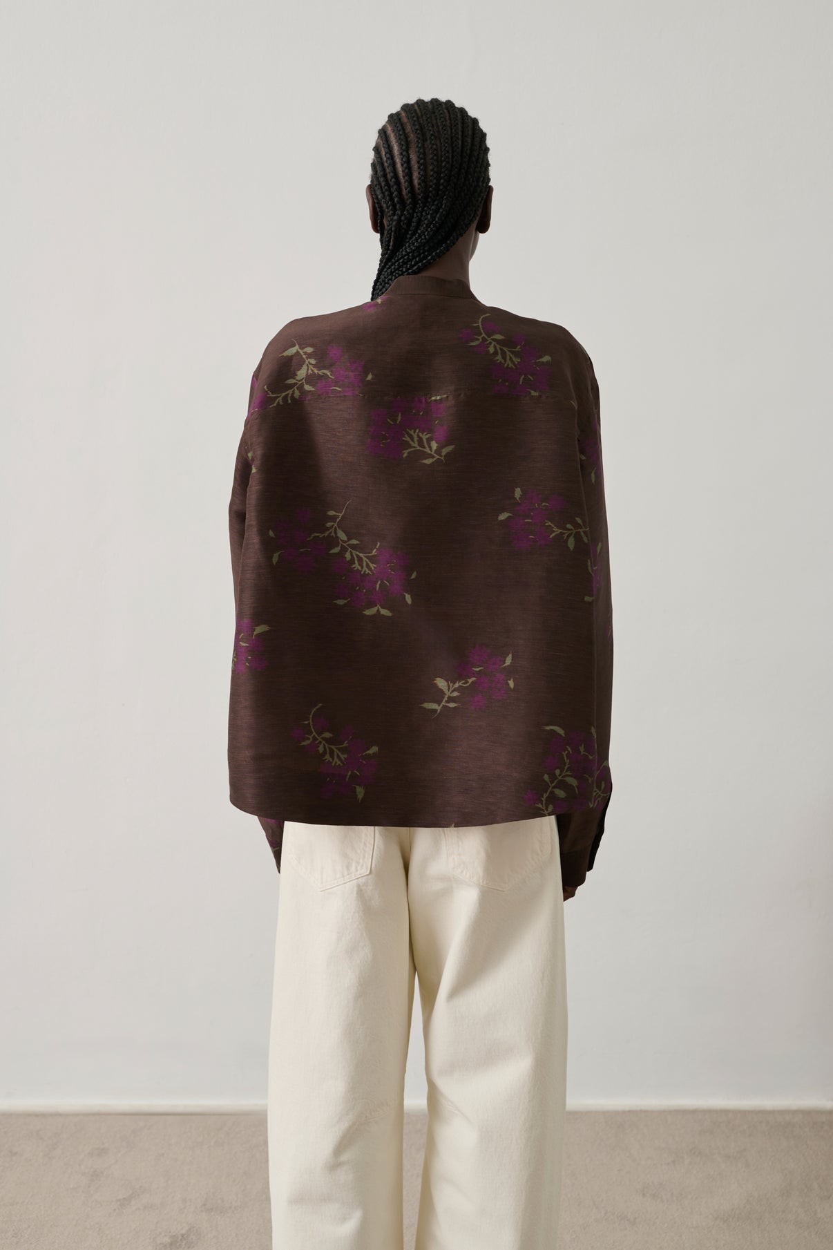 Blouse Hampton - Marron/Violet - Lin - Femme vue 3