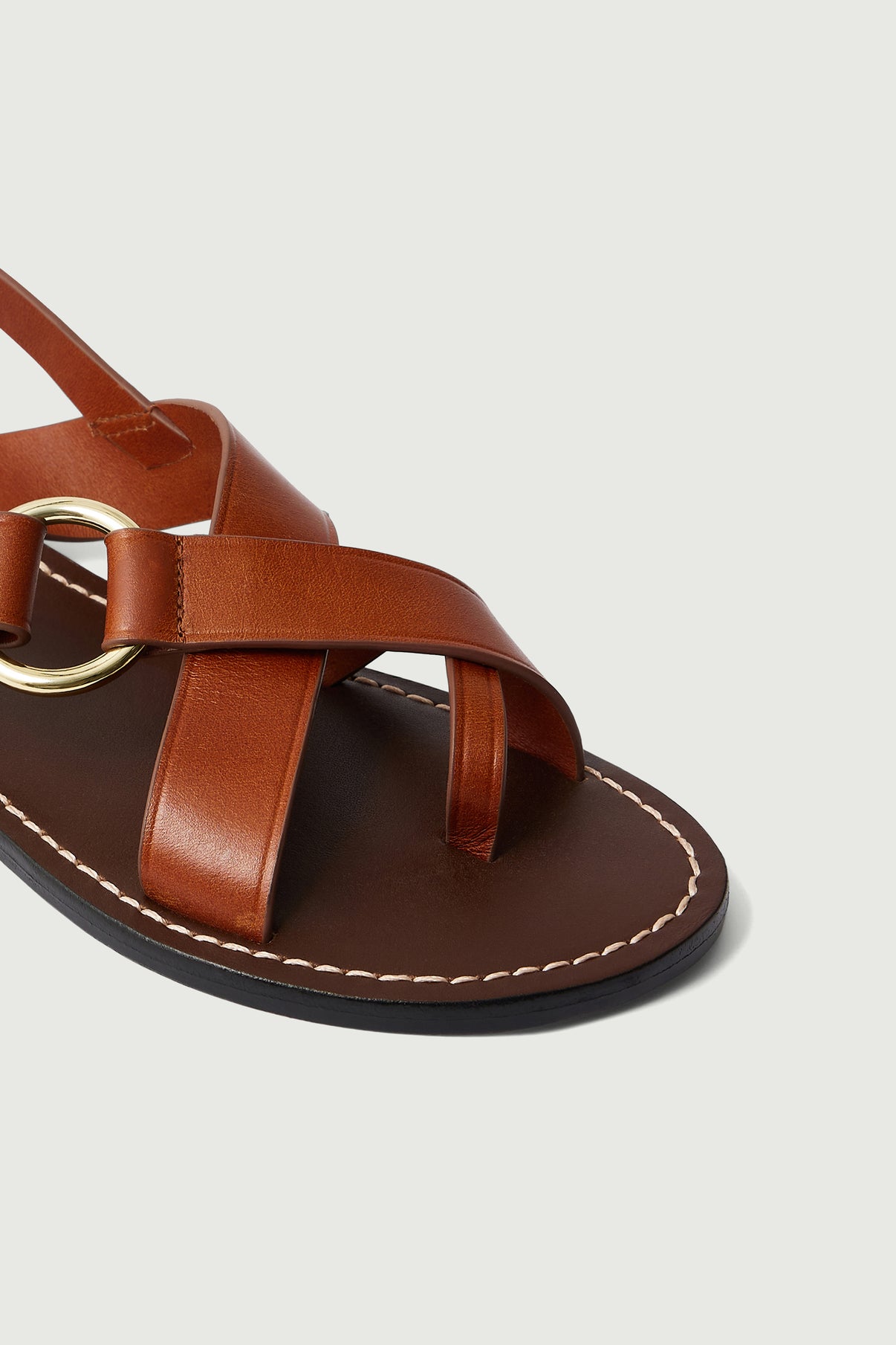 Sandales Florence - Cognac - Cuir - Femme vue 5