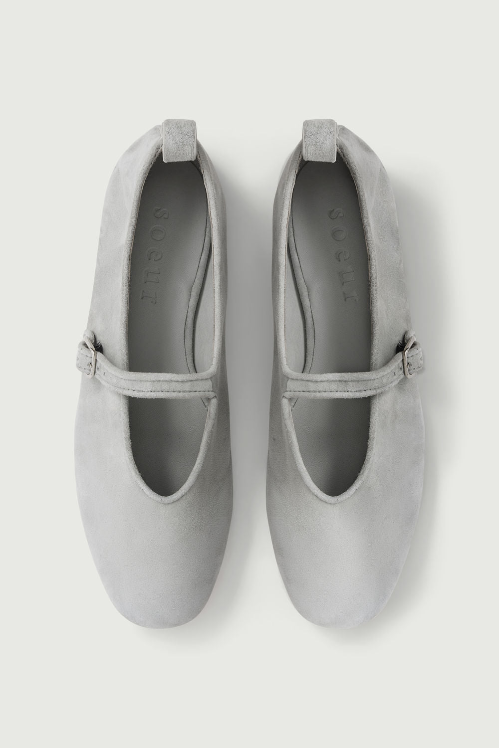 Ballerines Madeline - Gris Clair - Cuir - Femme vue 4