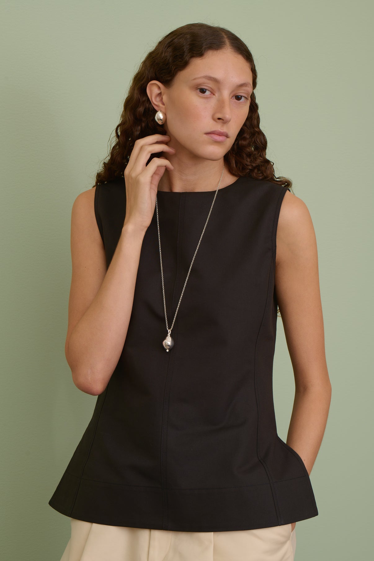 Collier - Argent - Ligne Graine - Femme vue 4