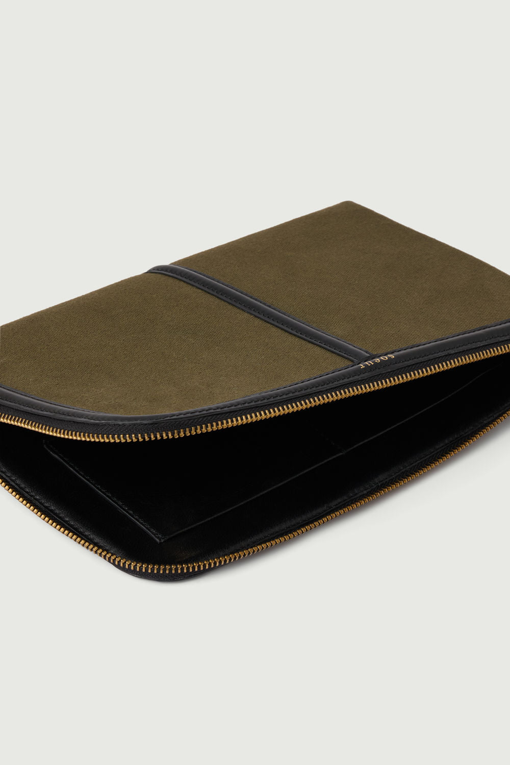 Pochette Doces - Kaki/Noir - Coton - Femme